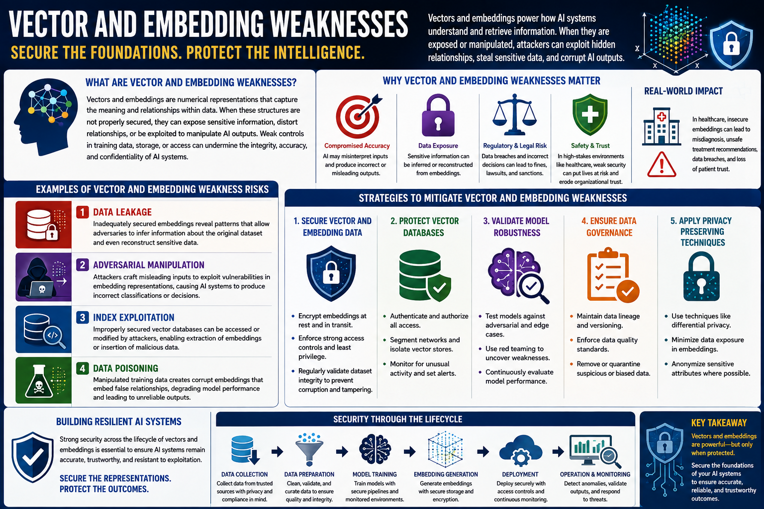Understanding and Addressing Vector and Embedding Weaknesses in AI Systems